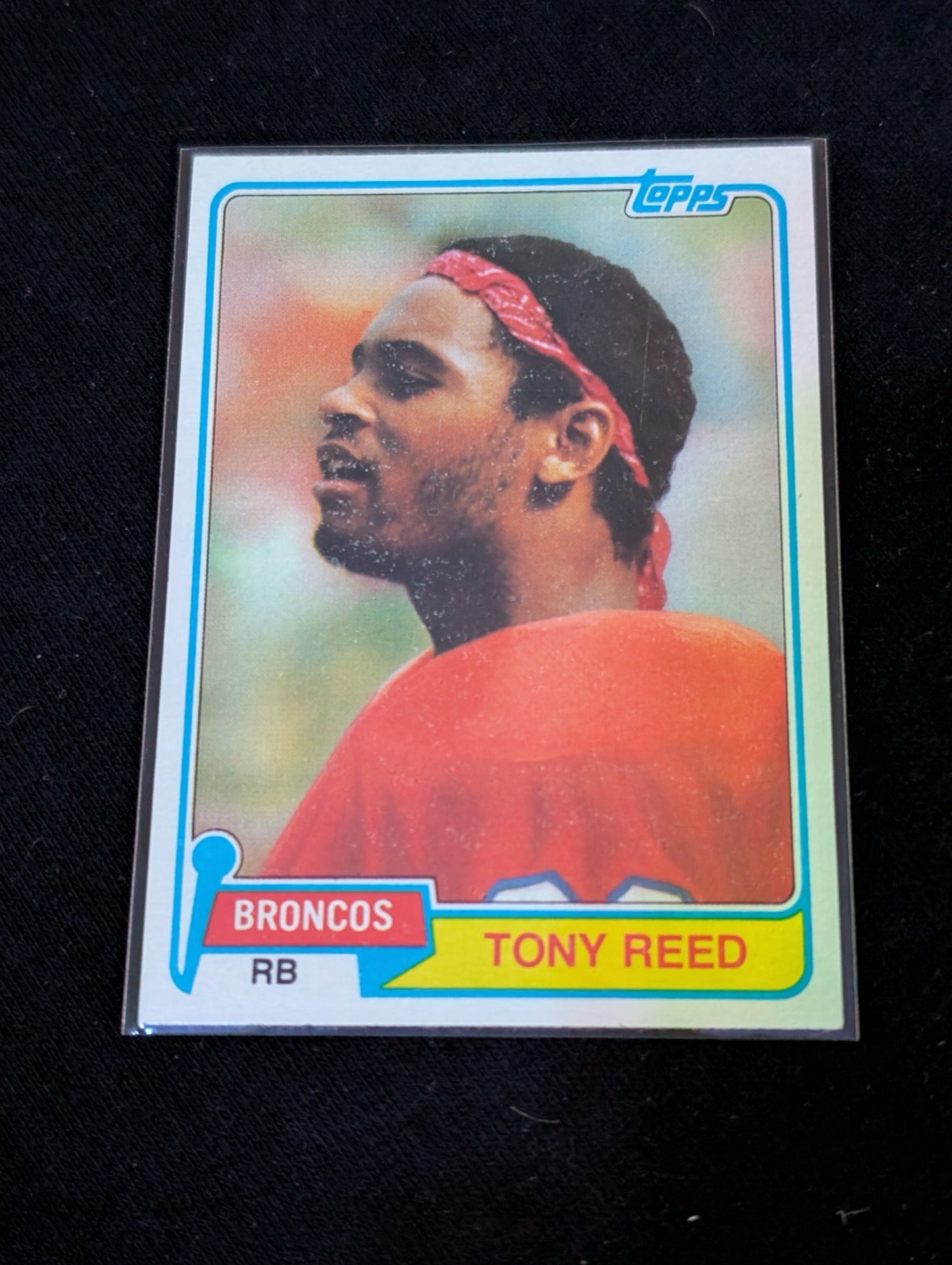 Tony Reed RB Vintage Topps Lot (2) 1980 Chiefs & 1981 Broncos