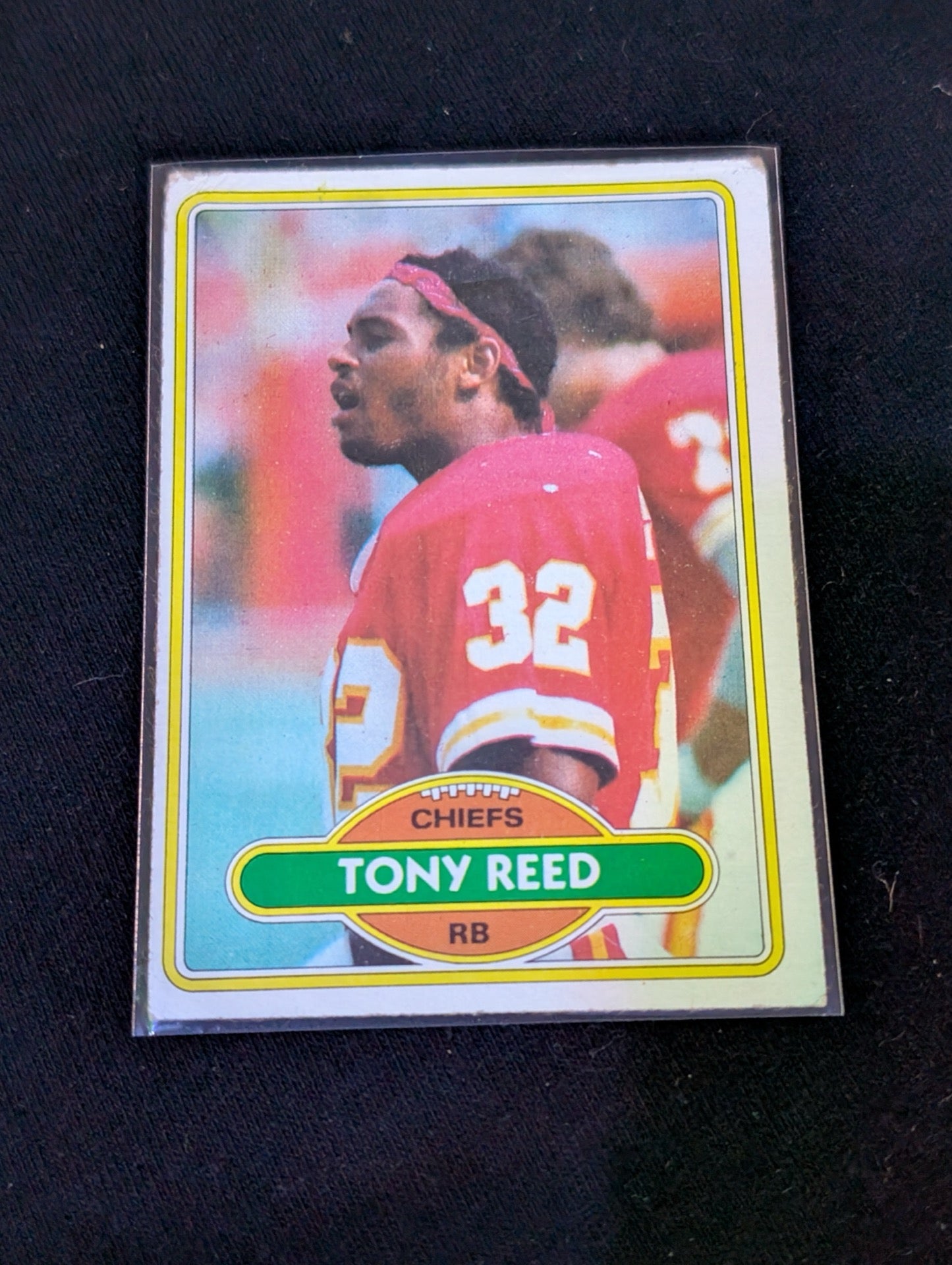 Tony Reed RB Vintage Topps Lot (2) 1980 Chiefs & 1981 Broncos