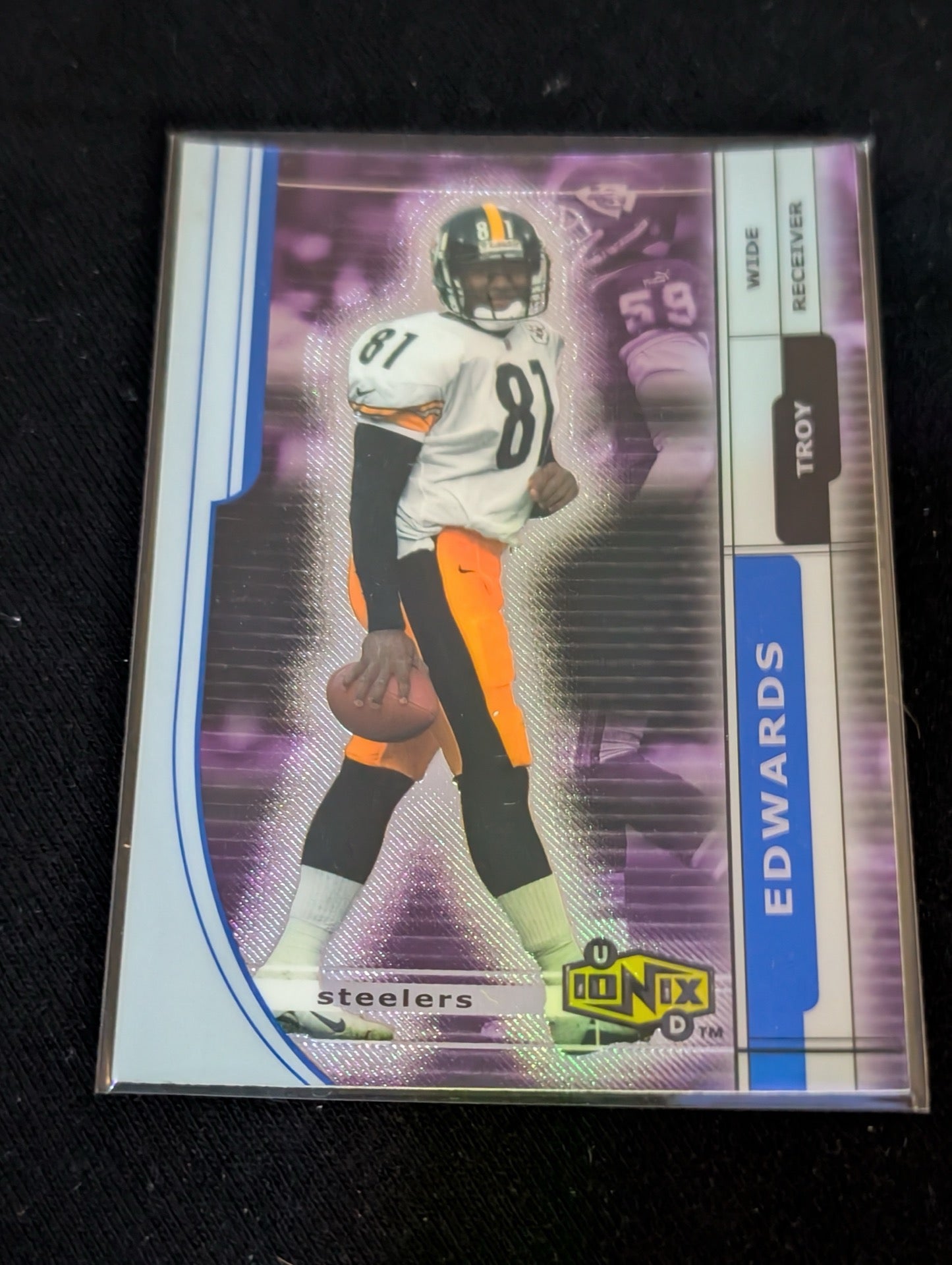 Troy Edwards Steelers WR Lot (2) 2002 Score & Donruss Ionix 1st Round Pick