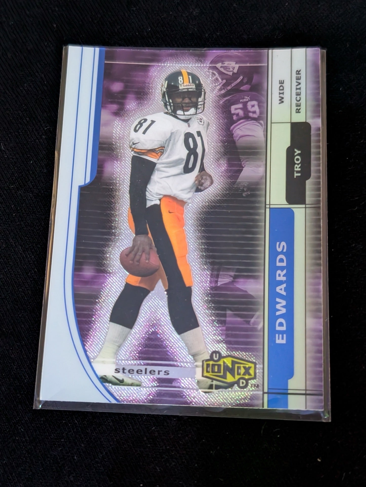 Troy Edwards Steelers WR Lot (2) 2002 Donruss Ionix & Score Cards