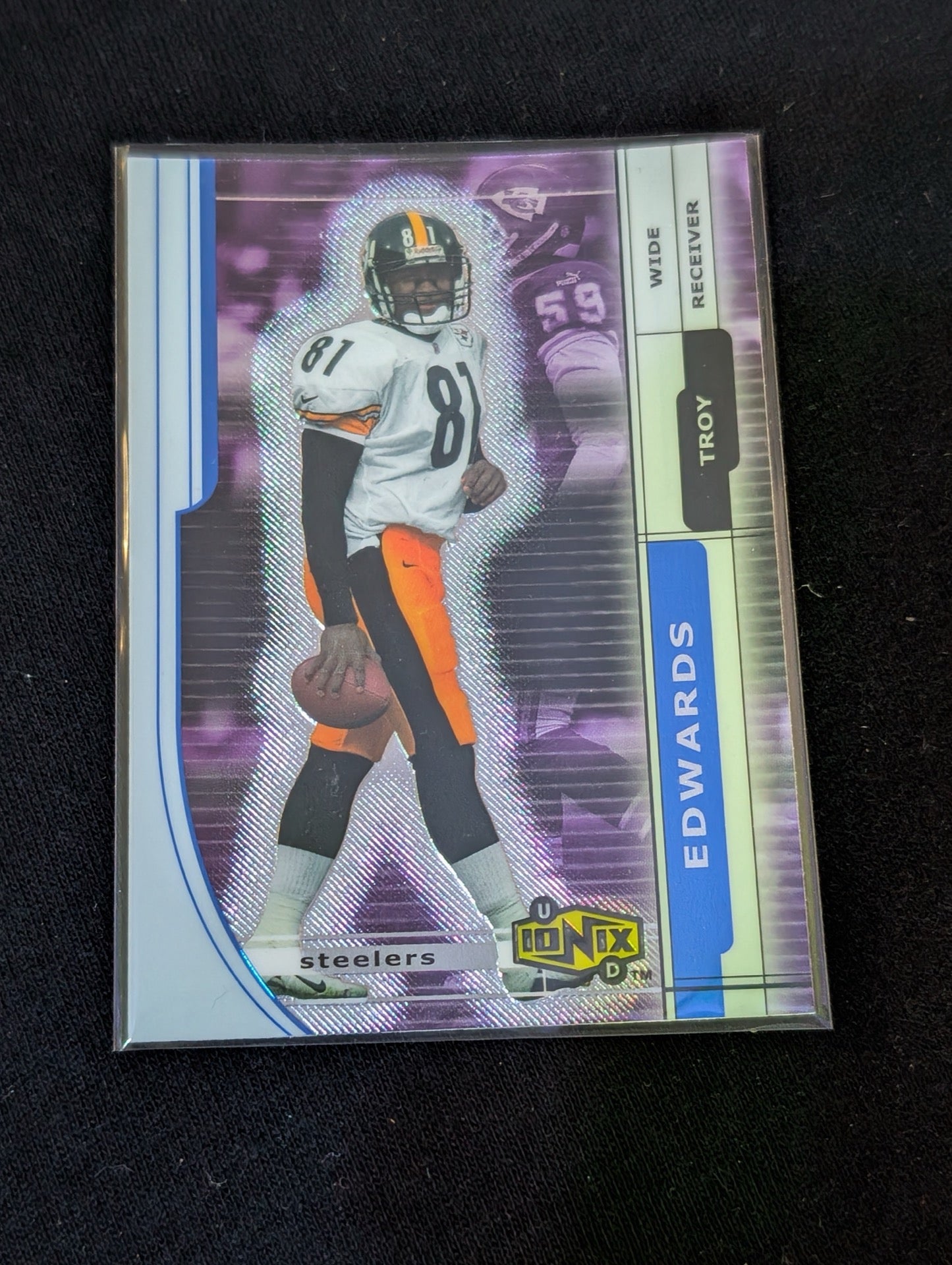 Troy Edwards Steelers WR Lot (2) 2002 Score & Donruss Ionix 1st Rd Pick