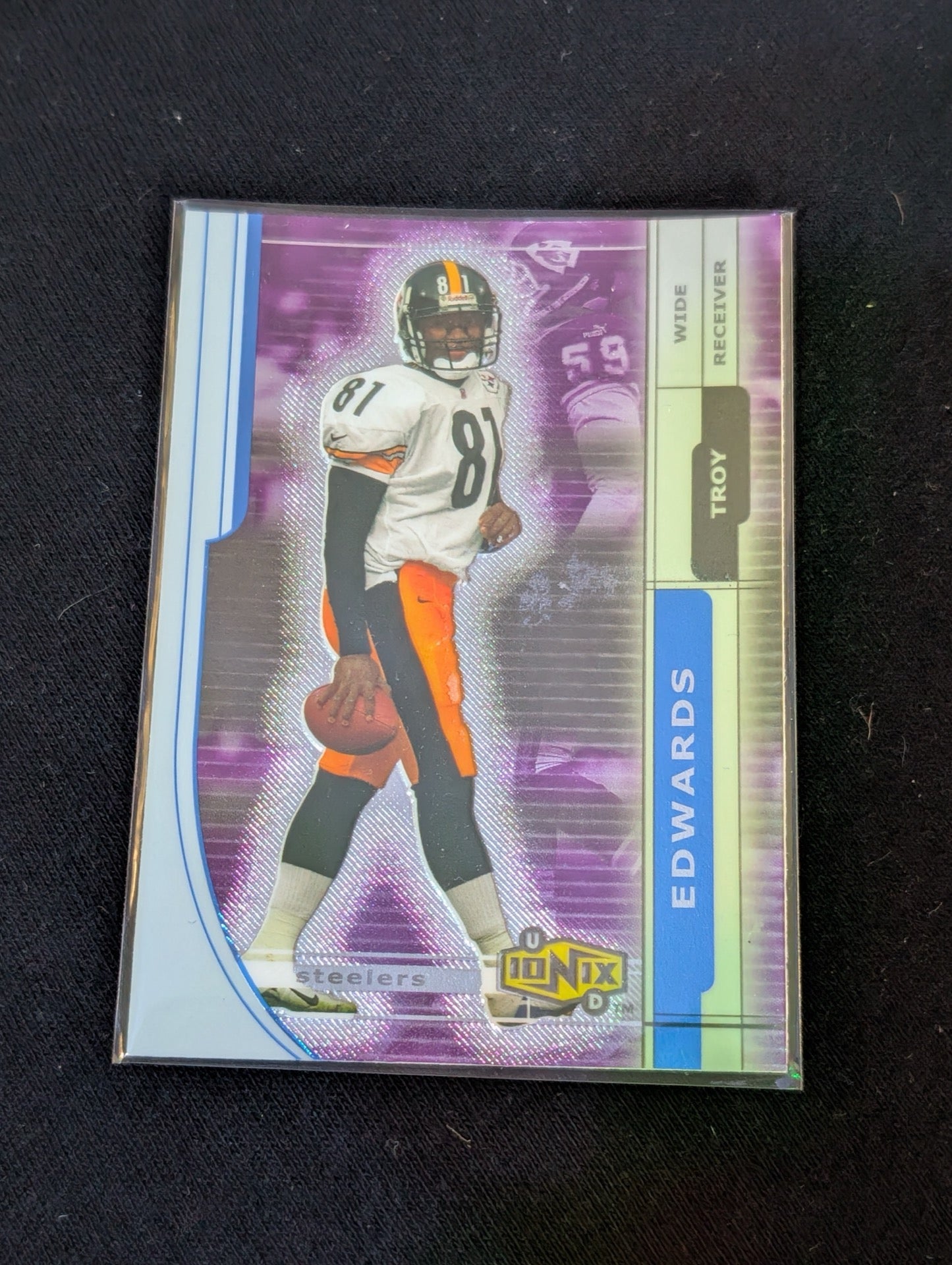 Troy Edwards Steelers WR Lot (2) 2002 Donruss Ionix & Score NFL Cards