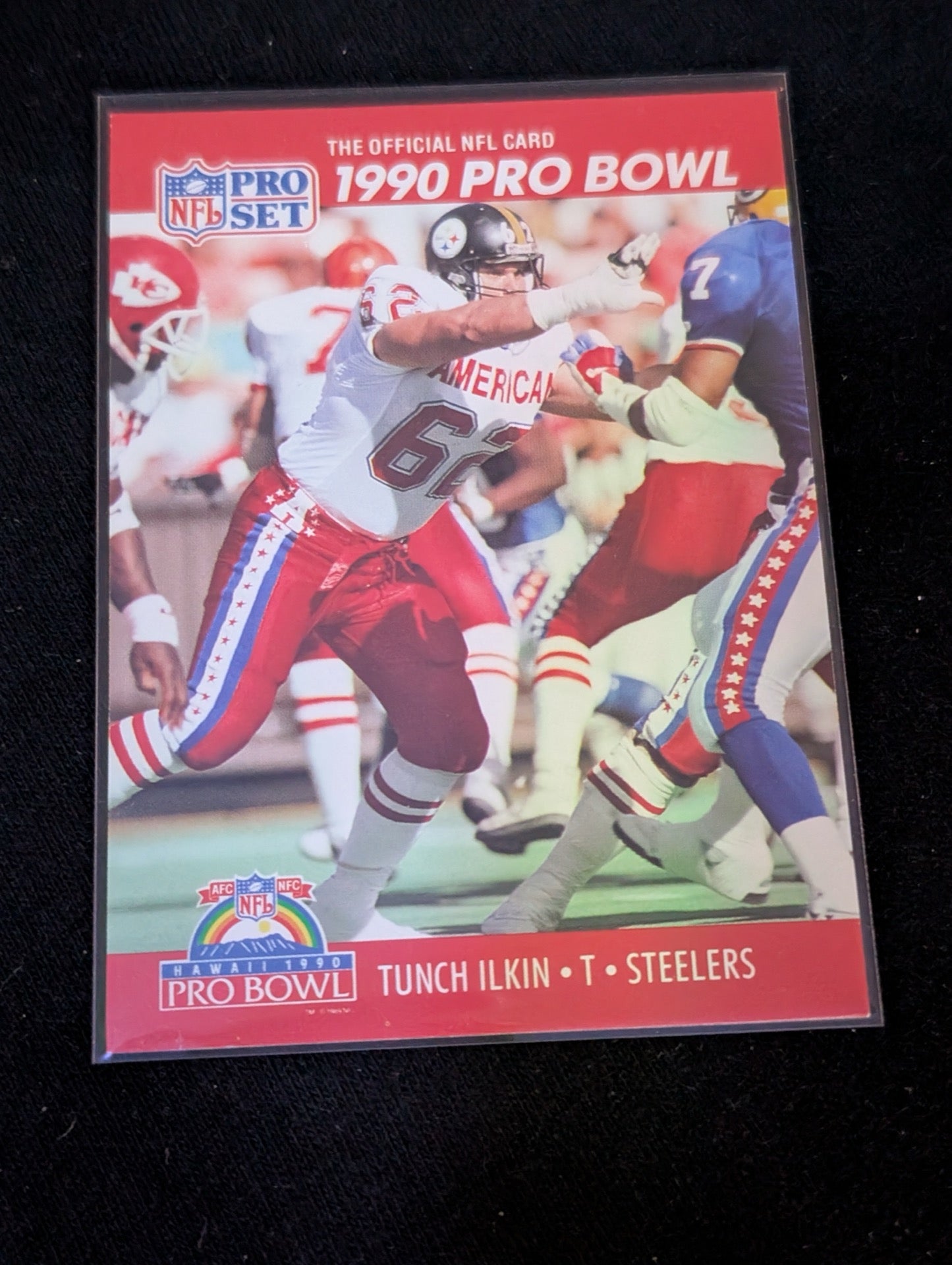 Tunch Ilkin Steelers Pro Bowl Tackle Lot (4) 1990-1991 Topps Pro Set