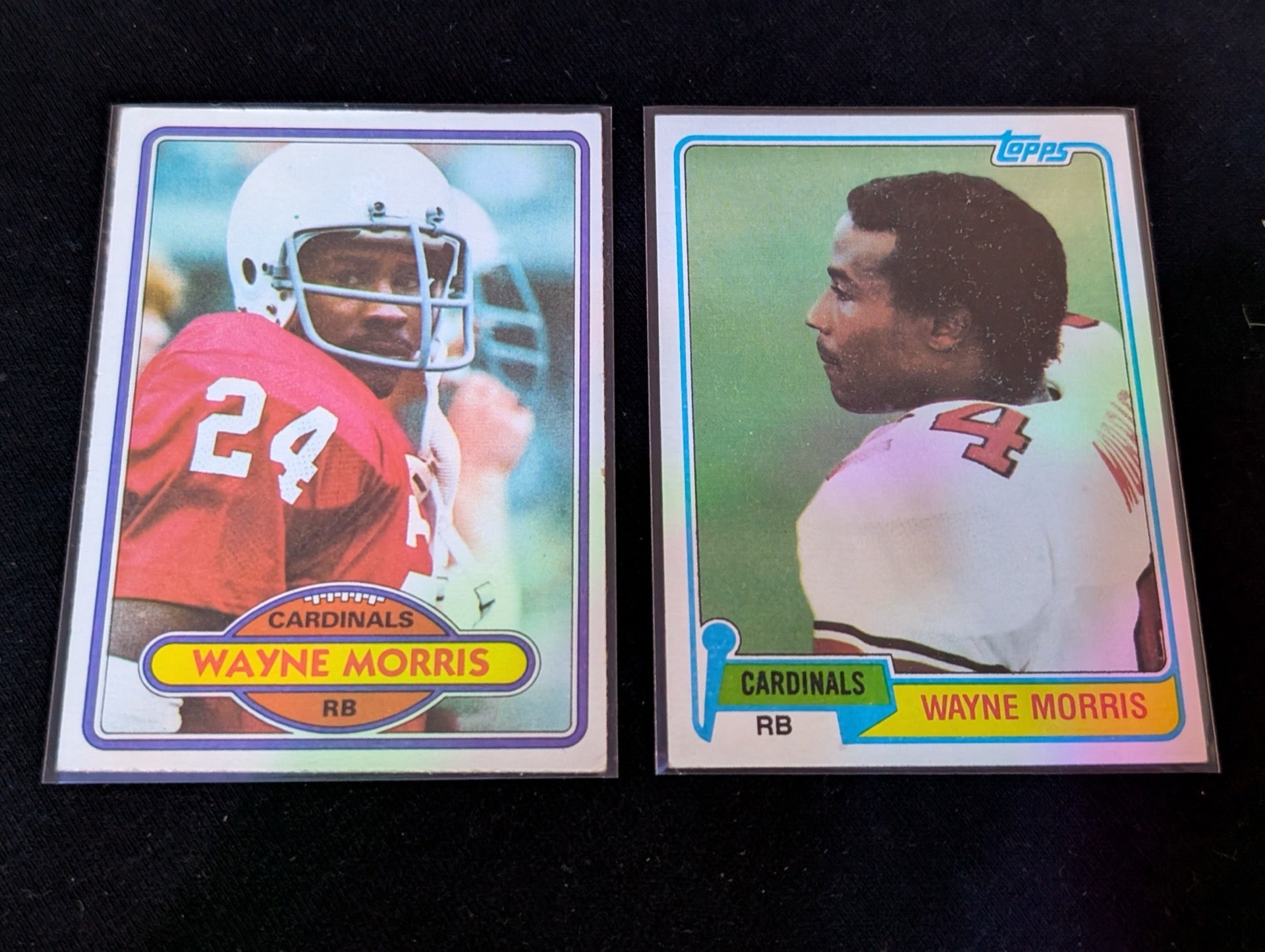 Wayne Morris St. Louis Cardinals Vintage Topps Lot (2) 1980 & 1981 RB