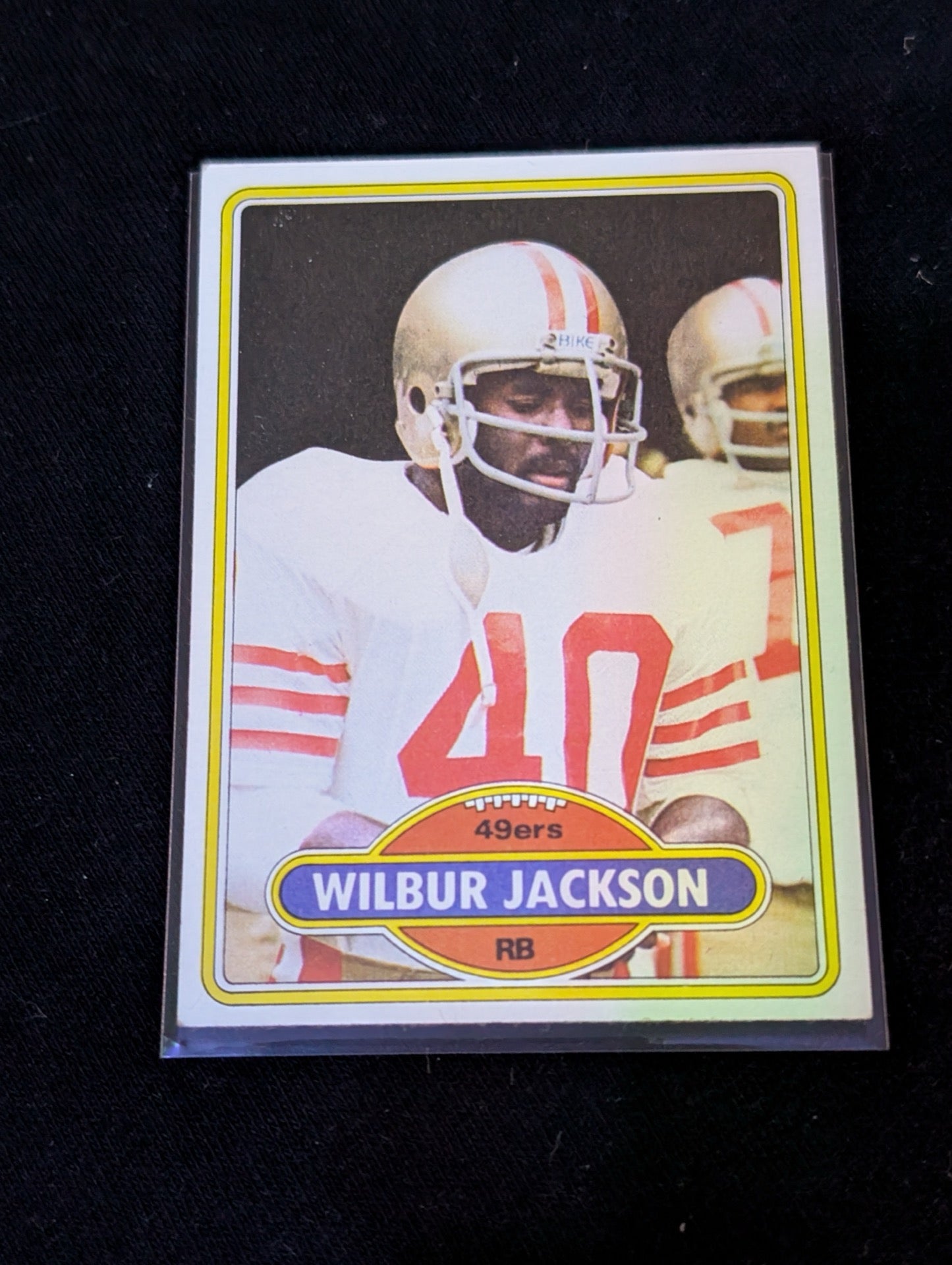 Wilbur Jackson Vintage Topps Lot (2) 1980 49ers and 1981 Redskins RB Alabama Trailblazer