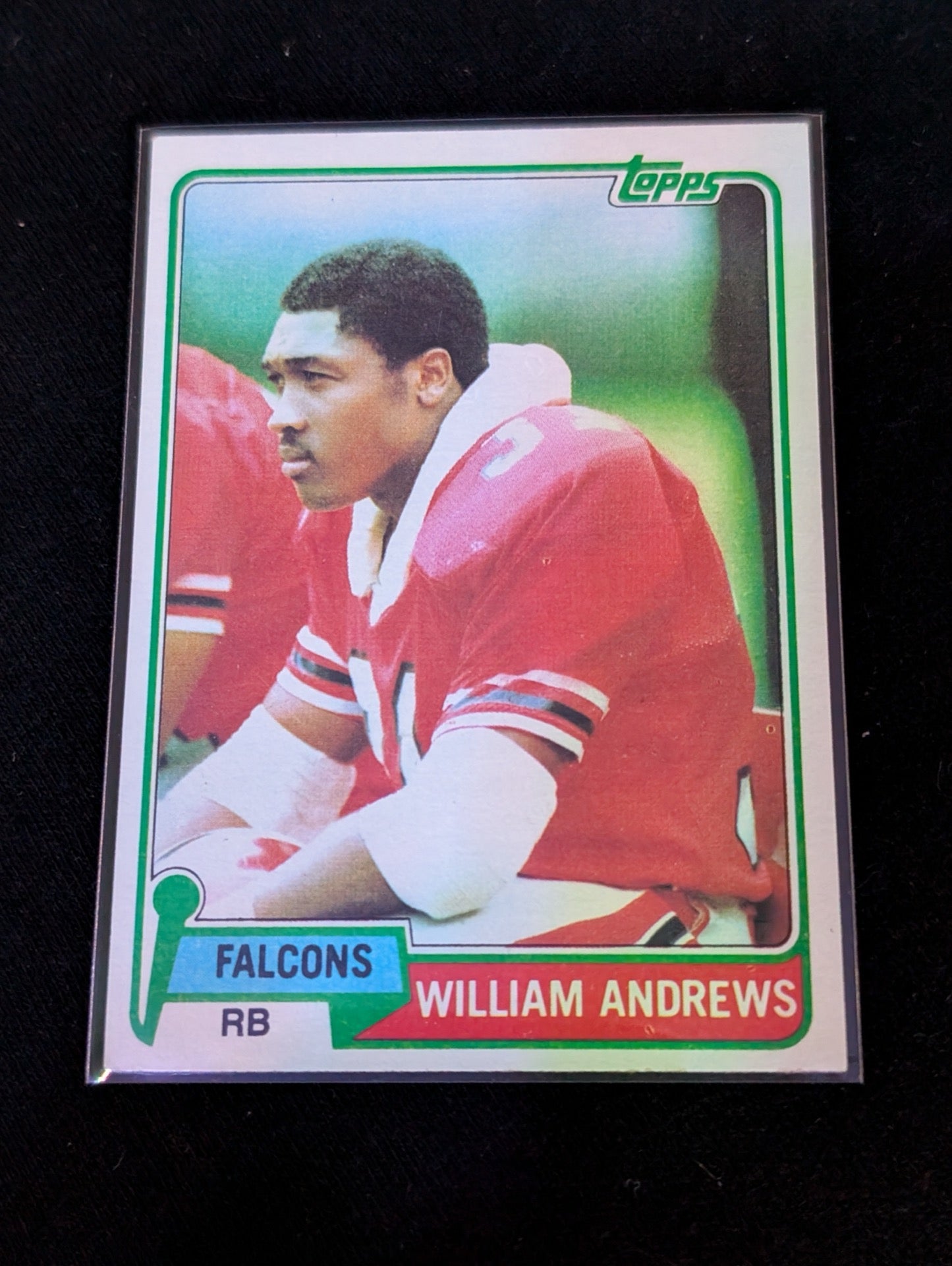 William Andrews Falcons Vintage Topps Lot (2) 1980 & 1981 4x Pro Bowl RB