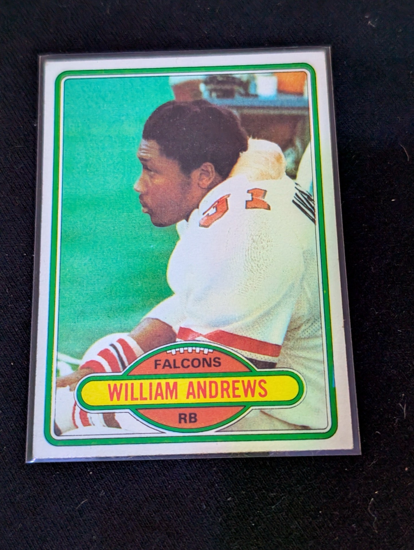William Andrews Falcons Vintage Topps Lot (2) 1980 & 1981 4x Pro Bowl RB