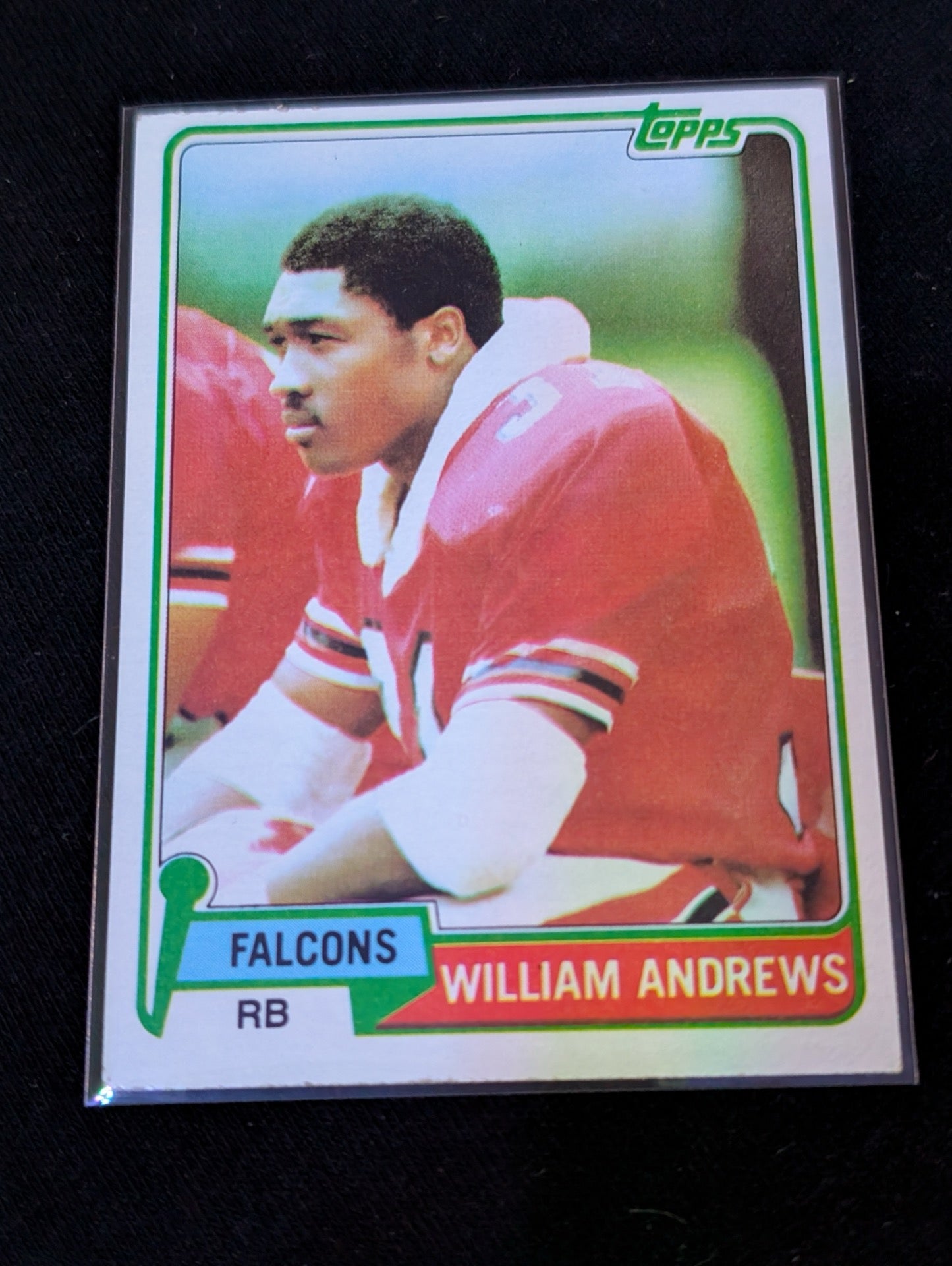William Andrews Falcons Vintage Topps Lot (2) 1980 & 1981 RB Pro Bowler