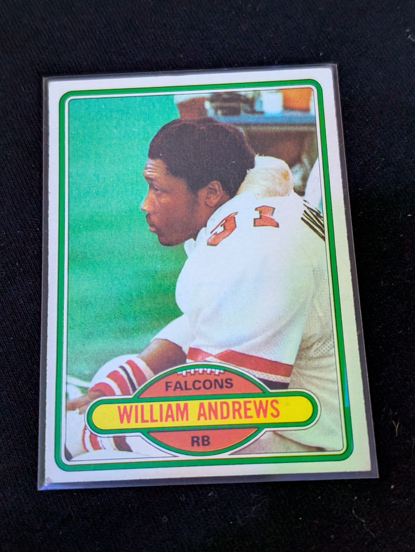 William Andrews Falcons Vintage Topps Lot (2) 1980 & 1981 RB Pro Bowler