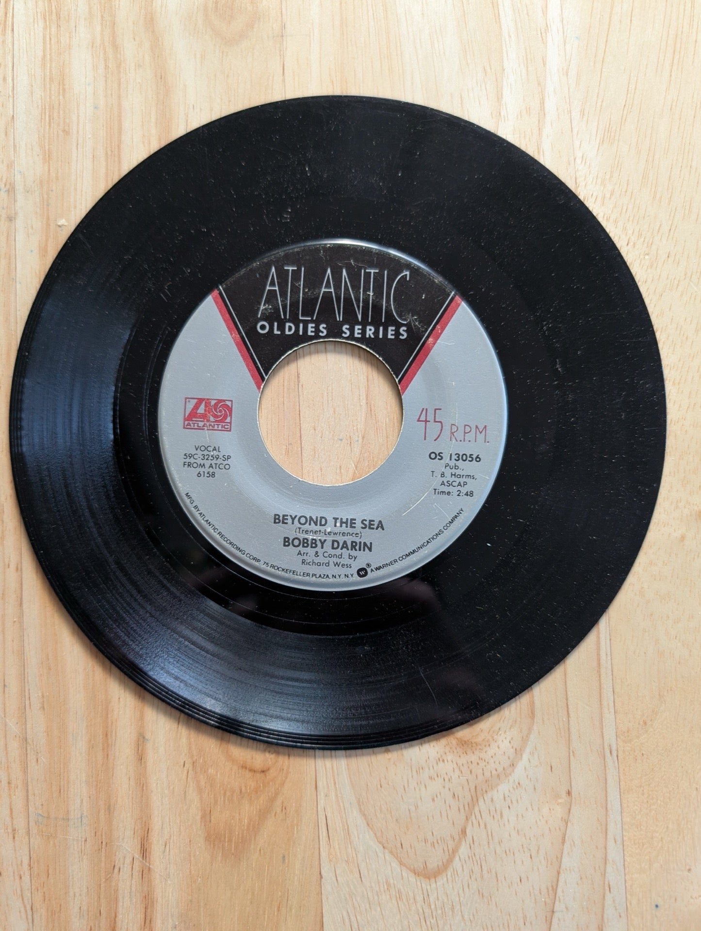 Bobby Darin - Mack the Knife / Beyond the Sea 45 RPM Atlantic Oldies OS 13056