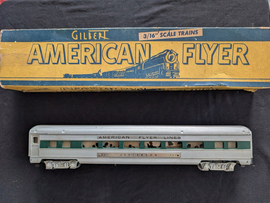 Vintage Gilbert American Flyer #961 "Jefferson" Passenger Car S-Gauge w/ Box