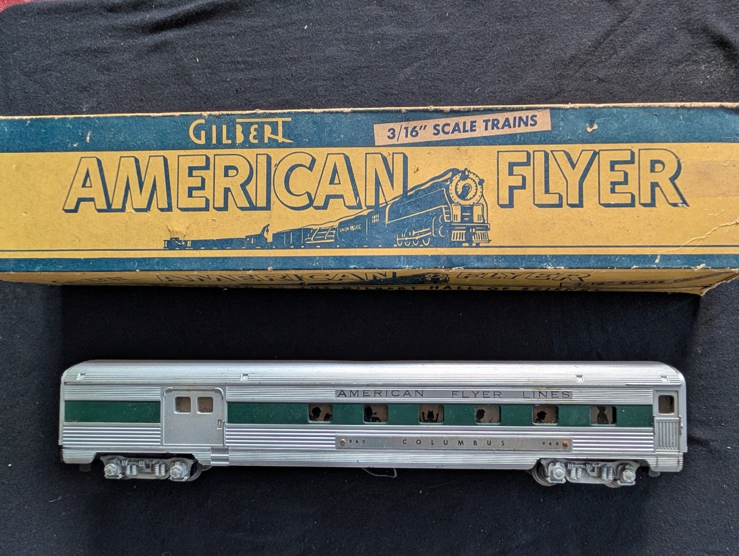 Vintage Gilbert American Flyer #960 "Columbus" Combine Car S-Gauge w/ Box