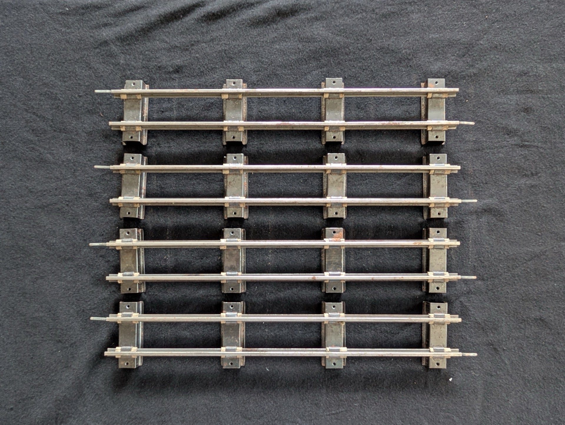 5-Pack Vintage American Flyer S-Gauge Straight Train Track Sections