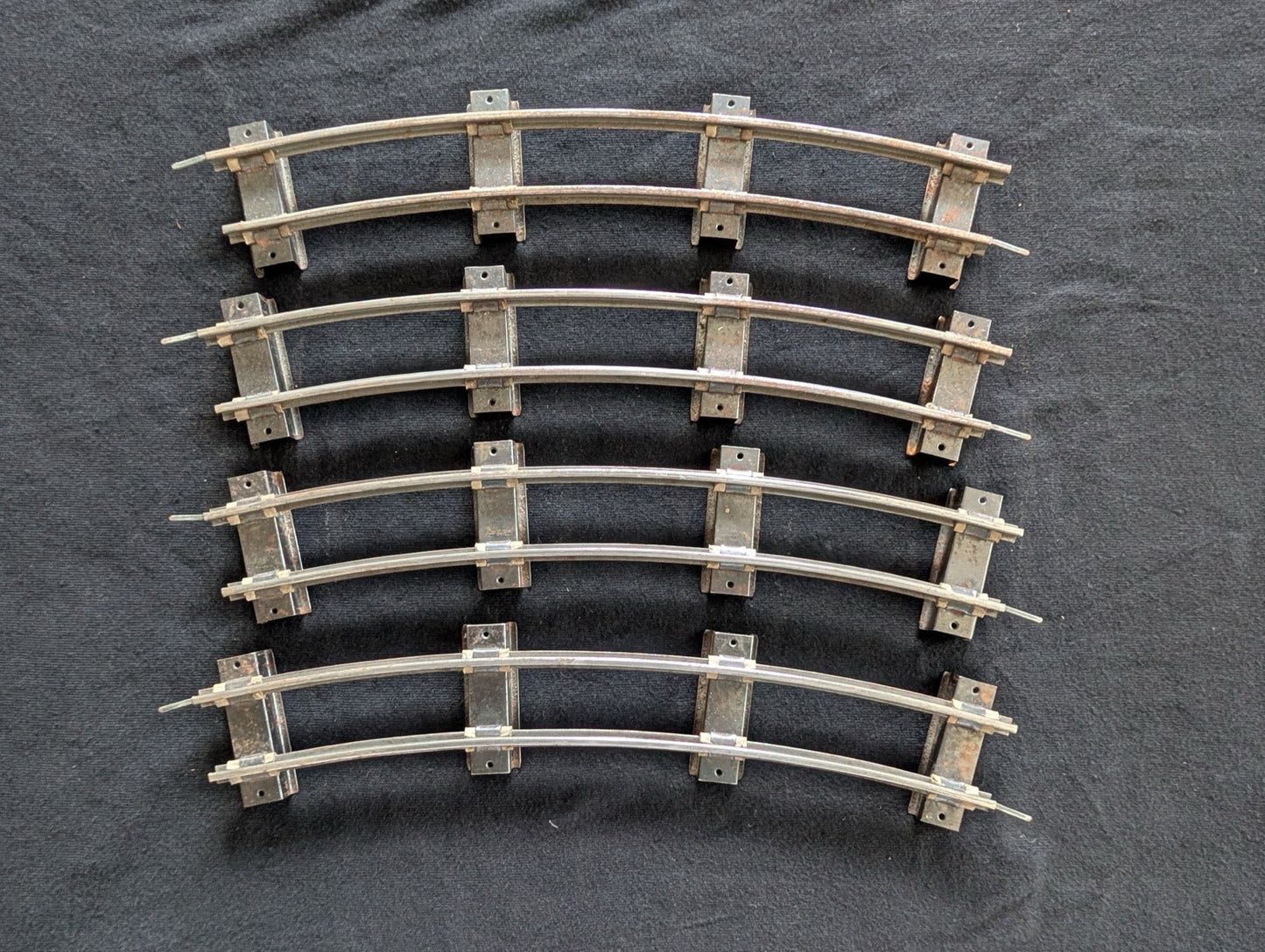 Lot of 5 Vintage American Flyer S-Gauge Curved Track Sections