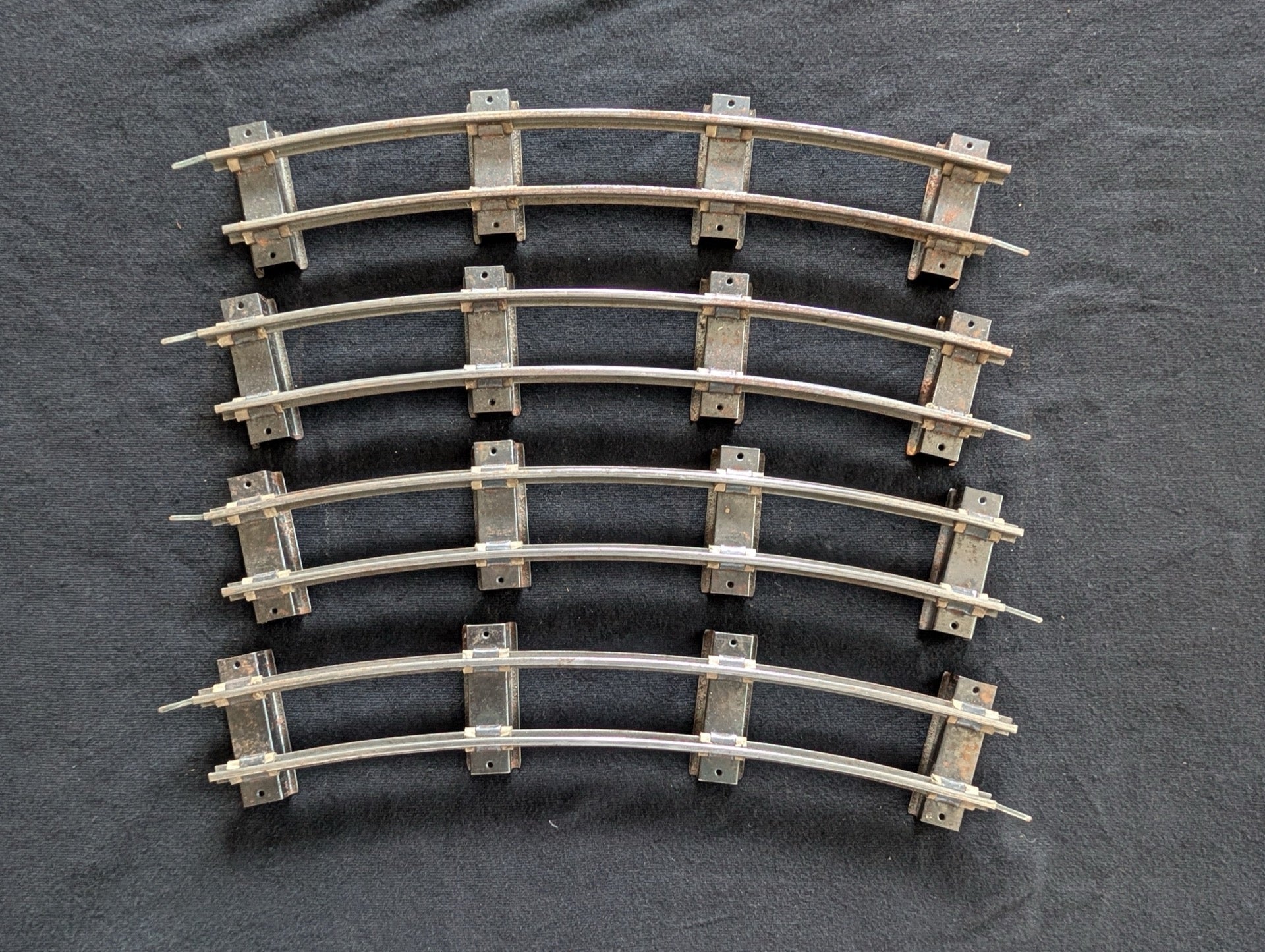 Lot of 5 Vintage American Flyer S-Gauge Curved Track Sections