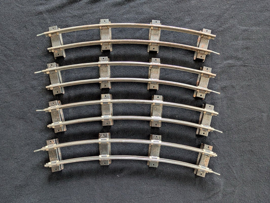 Lot of 5 Vintage American Flyer S-Gauge Curved Track Sections