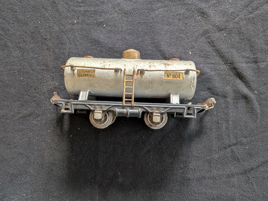 Lionel Pre-war O-Gauge #804 Tinplate 4-Wheel Tank Car 804 Silver