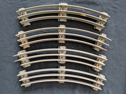5 Pcs Lot Vintage Lionel O-Gauge Curved Track 3-Rail Tubular Lot
