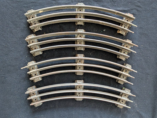 5 Sections Vintage Lionel O-Gauge Curved 3-Rail Tubular Track