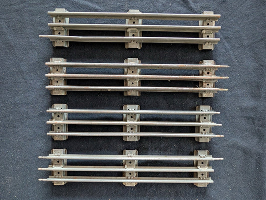 4 Pcs Vintage Lionel O-Gauge Straight Track 3-Rail Tubular Lot