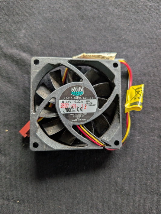 Cooler Master 70mm Case Fan A7015-30RB-3AN-F1 12V 0.22A 3-Pin