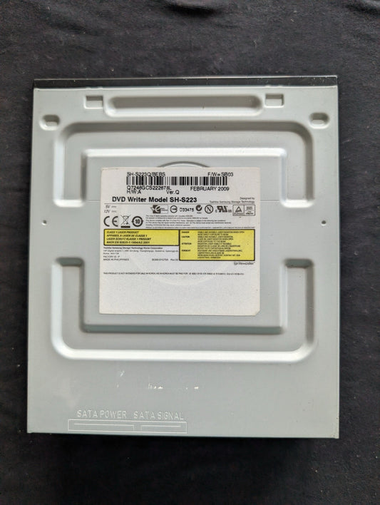 Samsung SH-S223 DVD Writer 22x Internal SATA Optical Drive (Black) - Tested