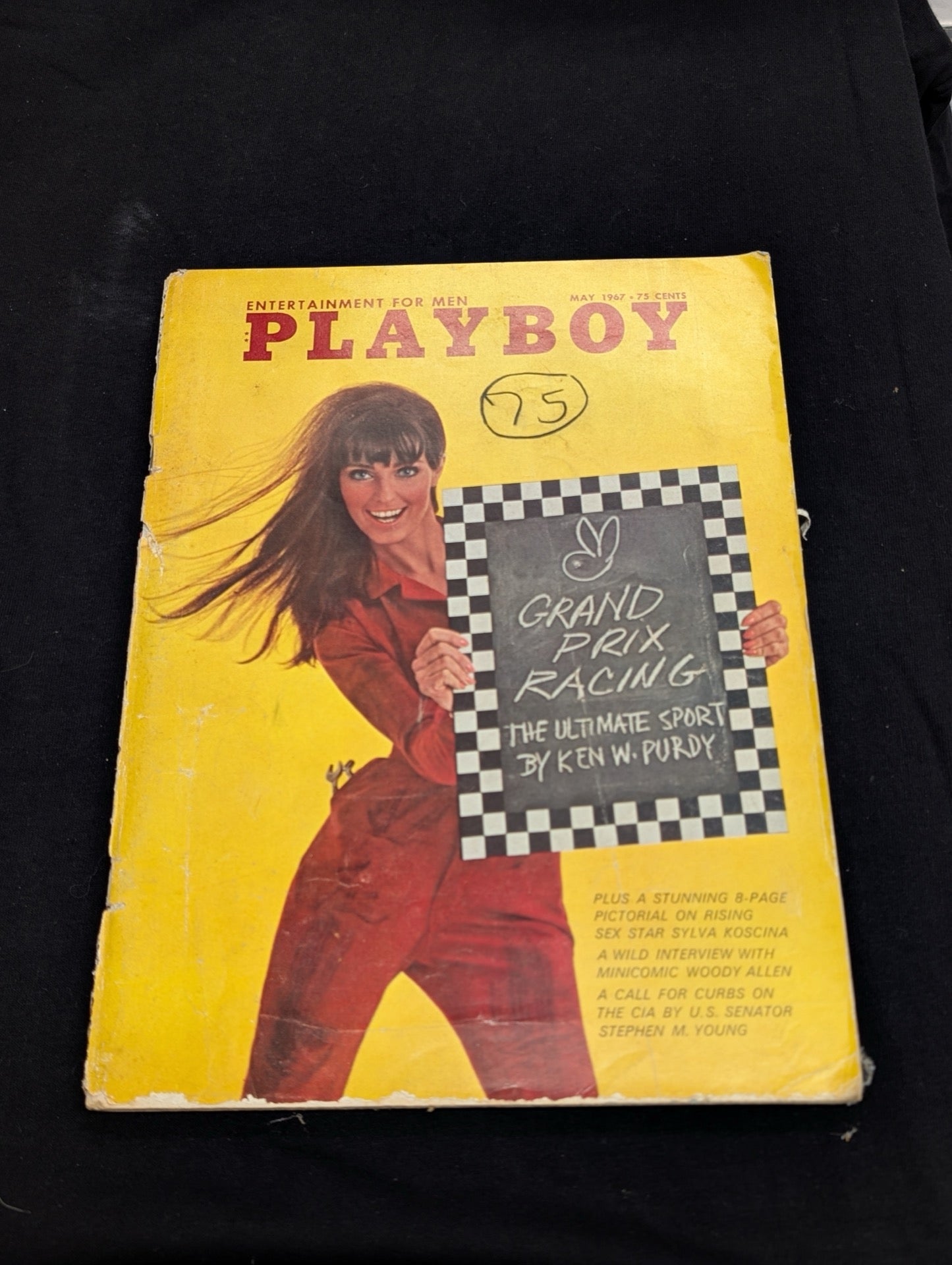 Vintage Playboy Magazine May 1967 - Woody Allen - Grand Prix Racing - Sylva Koscina