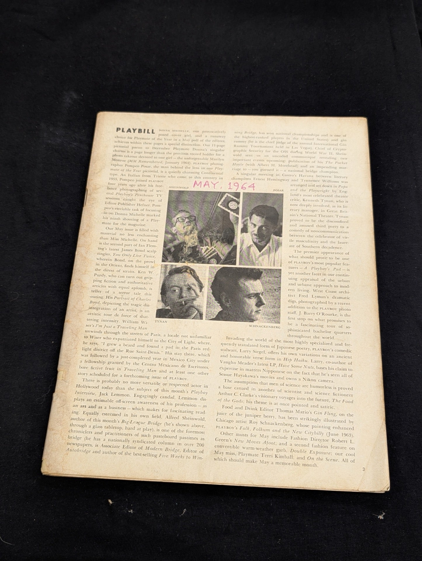 Vintage Playboy Magazine May 1964 - James Bond Issue - Donna Michelle