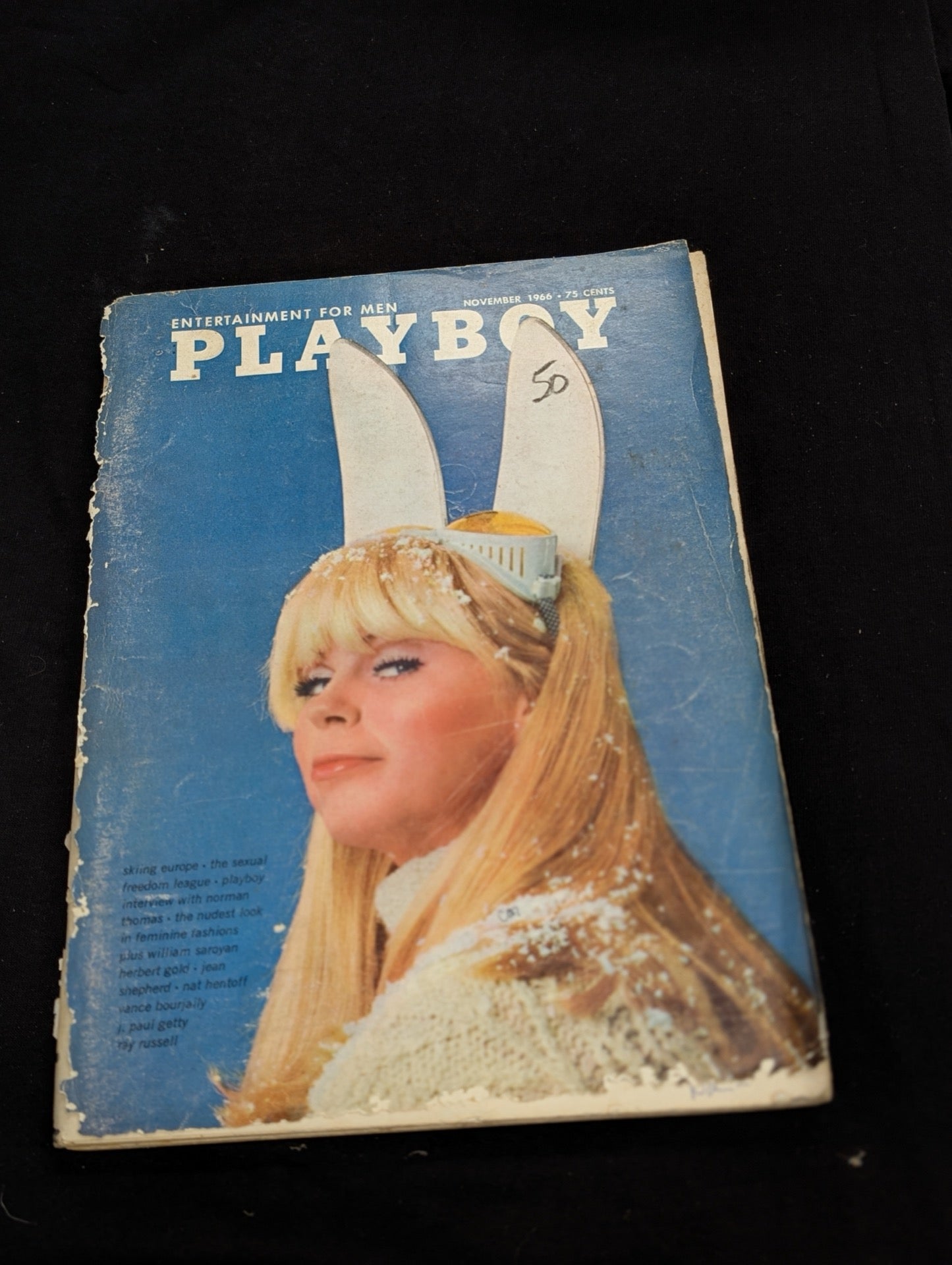Vintage Playboy Magazine November 1966 - Skiing Europe - Sexual Freedom League