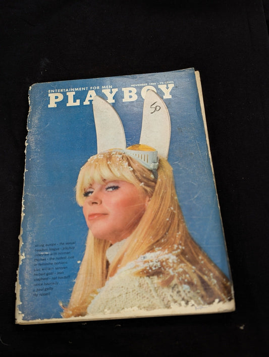 Vintage Playboy Magazine November 1966 - Skiing Europe - Sexual Freedom League
