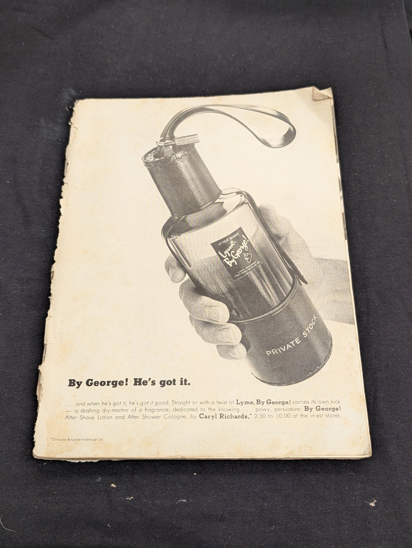 Vintage Playboy Magazine Issue (Back Cover Shown - Lyme Ad)