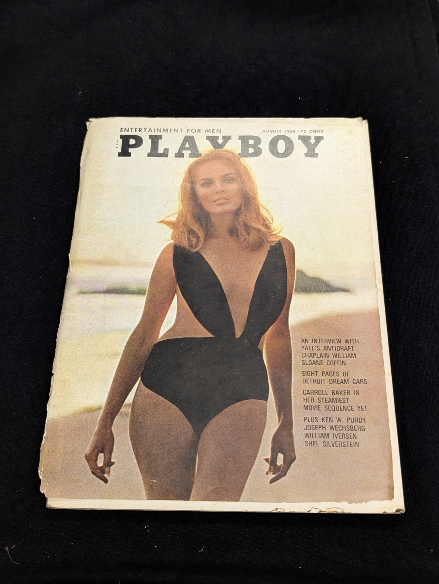 Vintage Playboy Magazine August 1968 - William Sloane Coffin - Carroll Baker