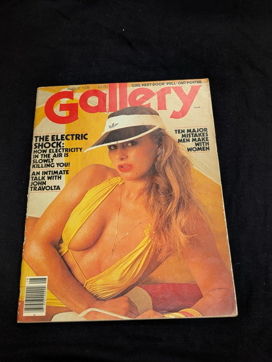Vintage Gallery Magazine August 1978 - John Travolta Interview - Girl Next Door
