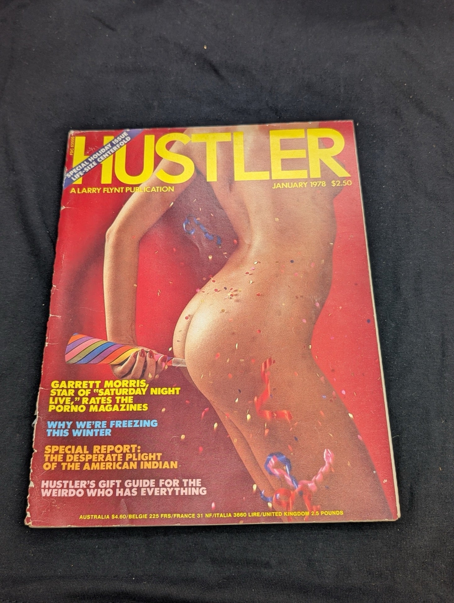Vintage Hustler Magazine January 1978 - Garrett Morris (SNL) - Indian Report