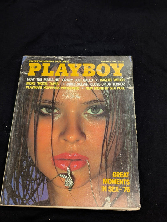 Vintage Playboy Magazine February 1977 - Raquel Welch - Mafia Hit