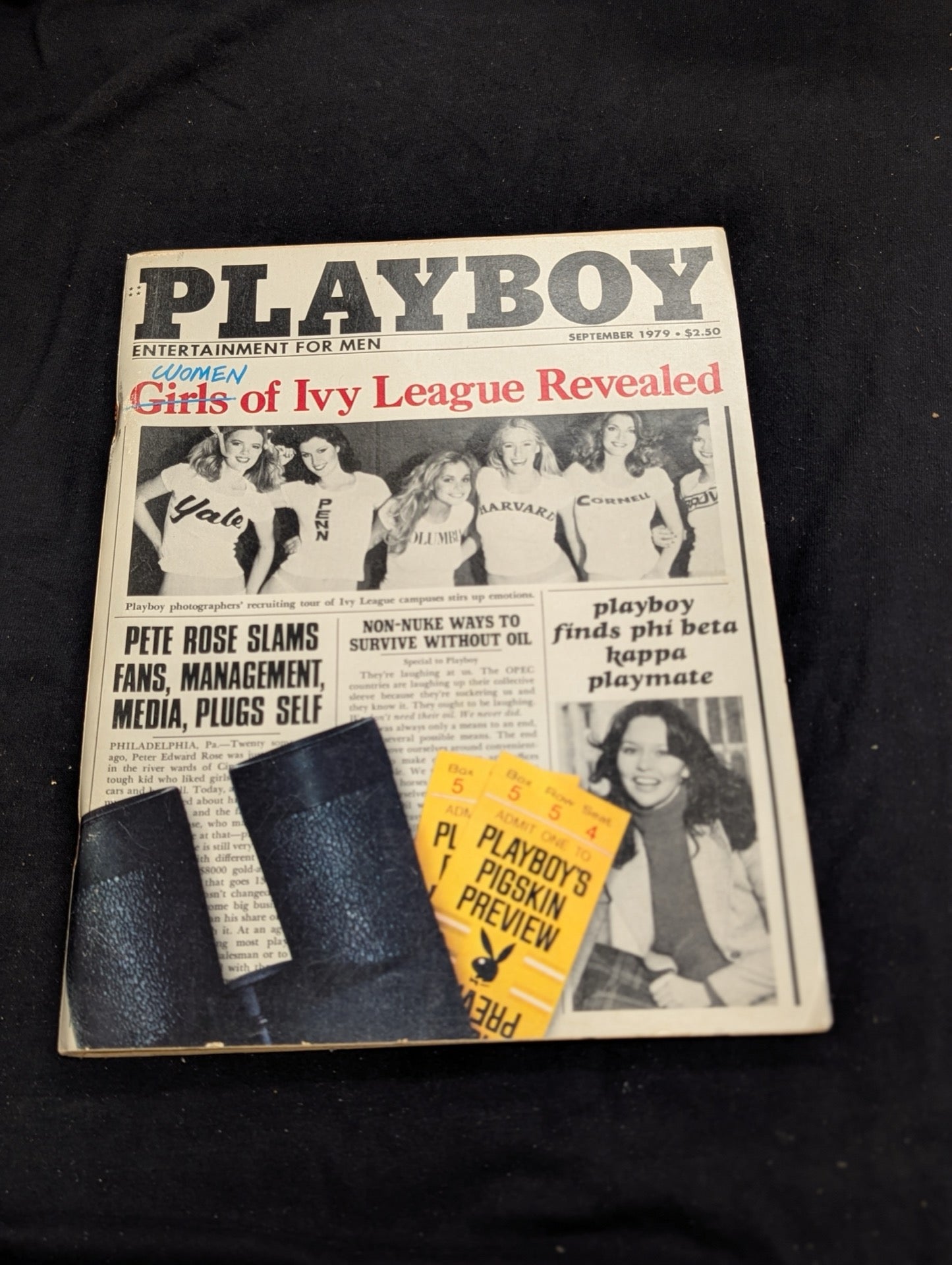 Vintage Playboy Magazine September 1979 - Pete Rose - Girls of Ivy League