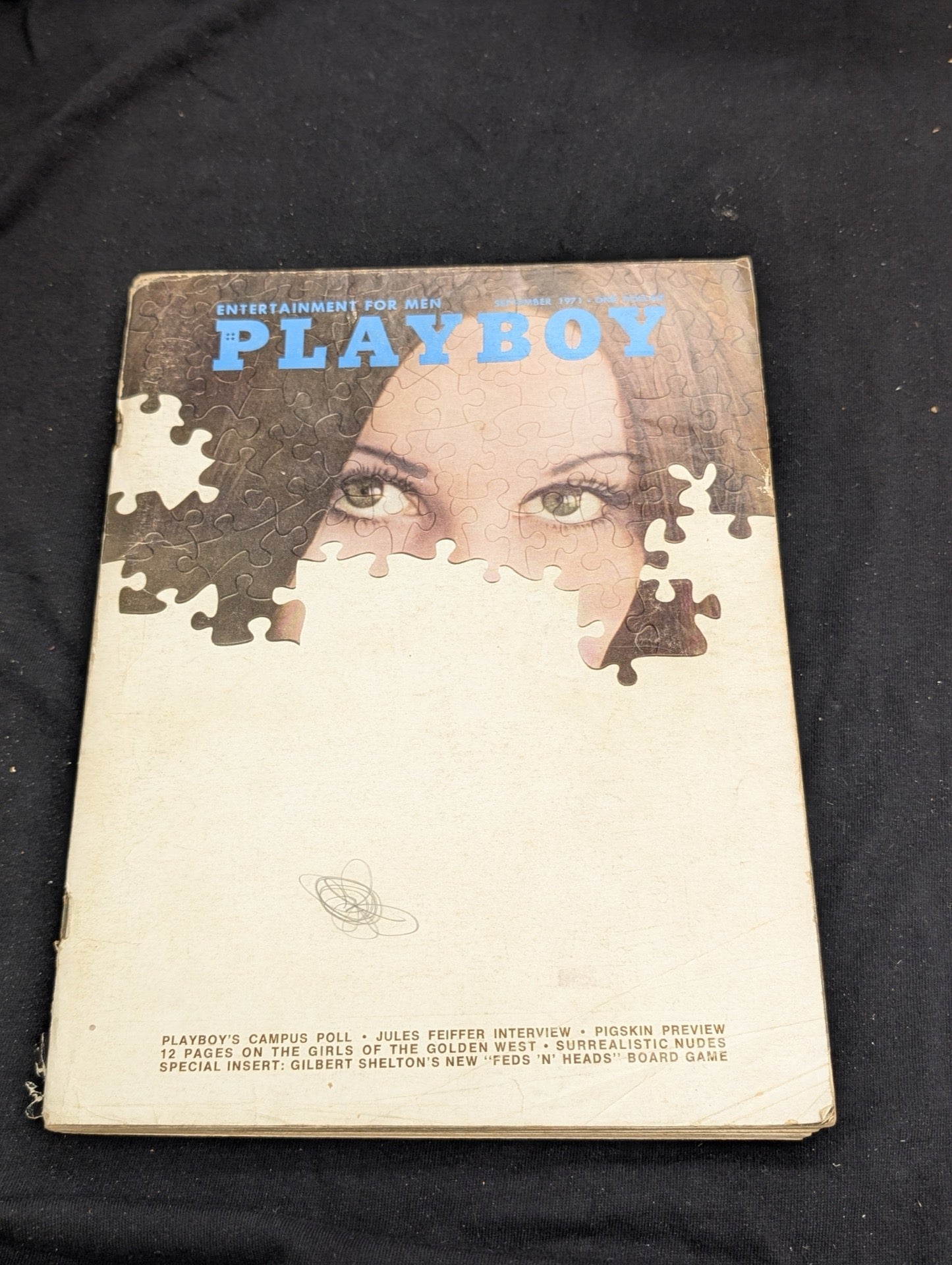 Playboy Magazine September 1971 Jules Feiffer Interview Puzzle Cover Vintage