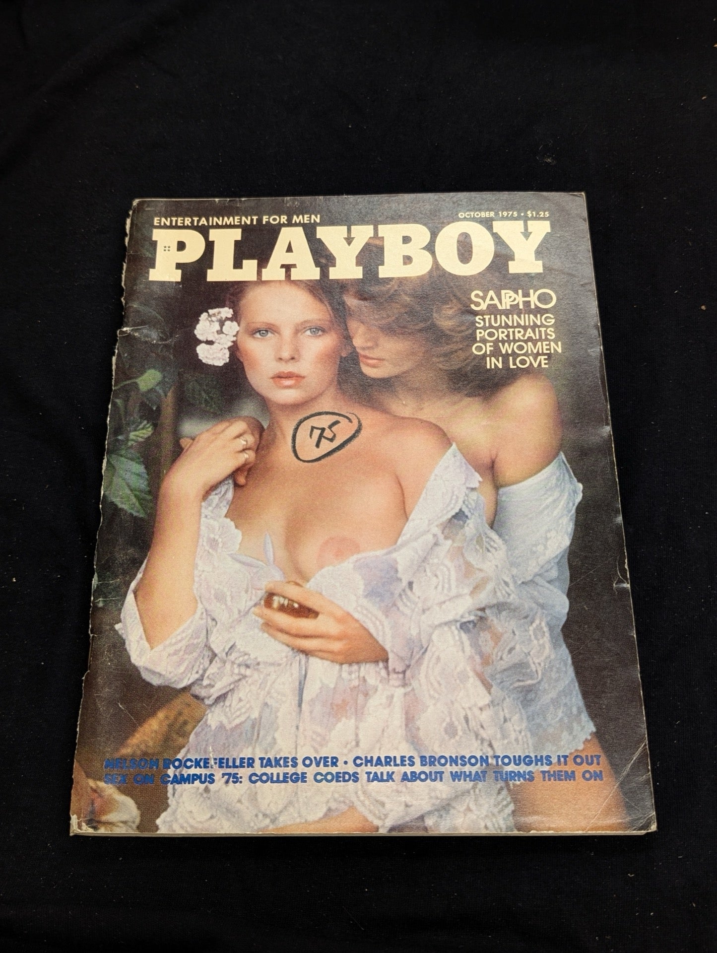 Playboy Magazine October 1975 Sappho Pictorial Nelson Rockefeller