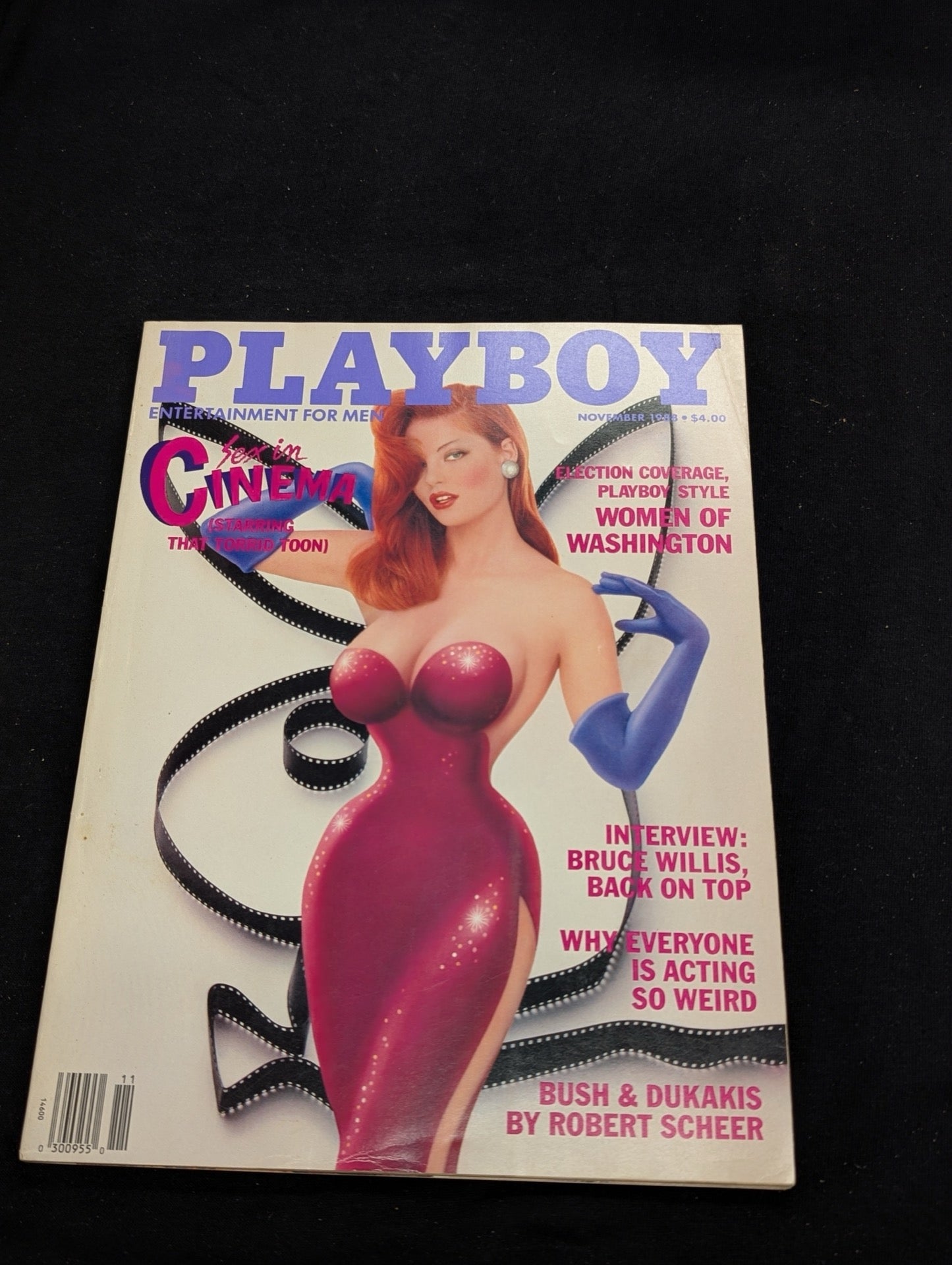 Playboy Magazine November 1988 Sex In Cinema Jessica Rabbit Bruce Willis