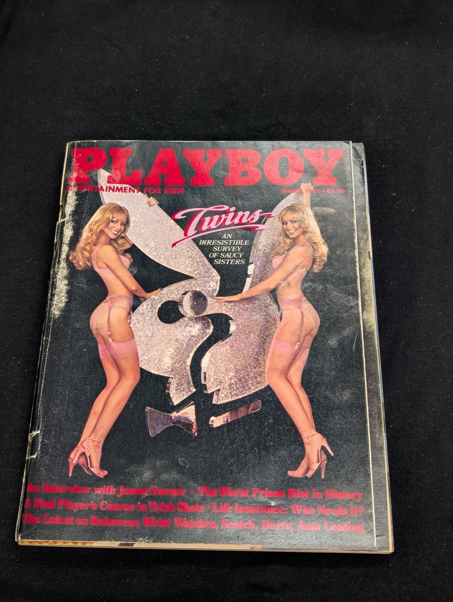 Playboy Magazine March 1981 The Twins Issue James Garner Interview