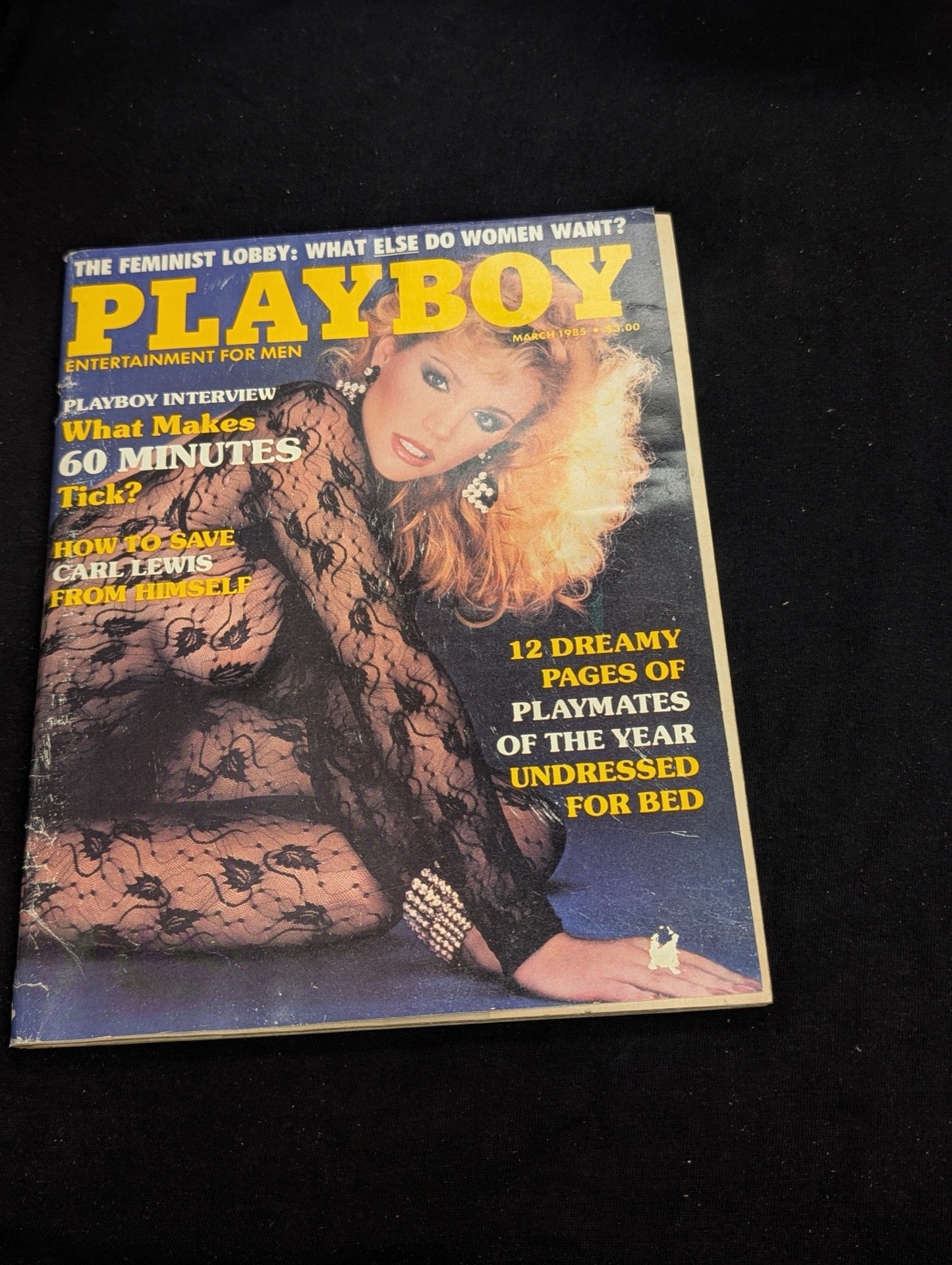 Playboy Magazine March 1985 PMOYs Undressed Carl Lewis 60 Minutes