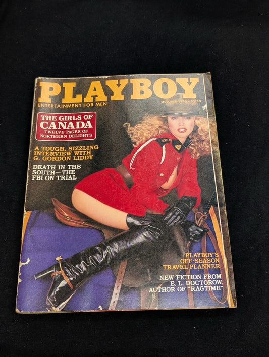 Playboy Magazine October 1980 Girls of Canada G. Gordon Liddy Interview