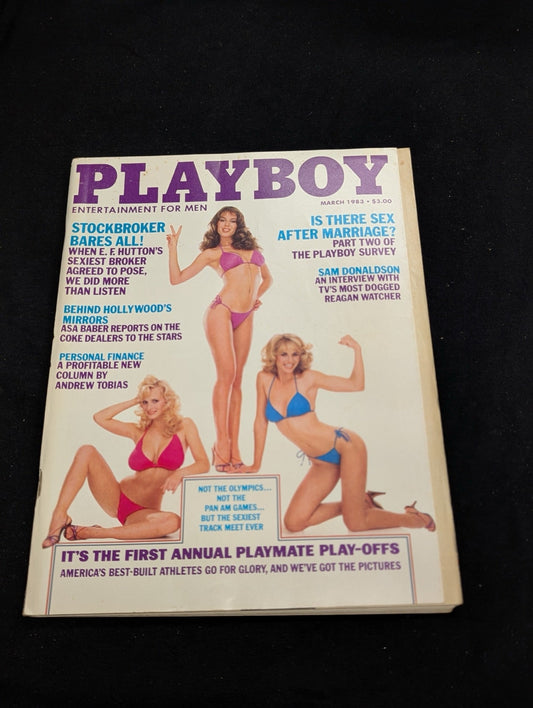 Playboy Magazine March 1983 Playmate Play-Offs Sam Donaldson