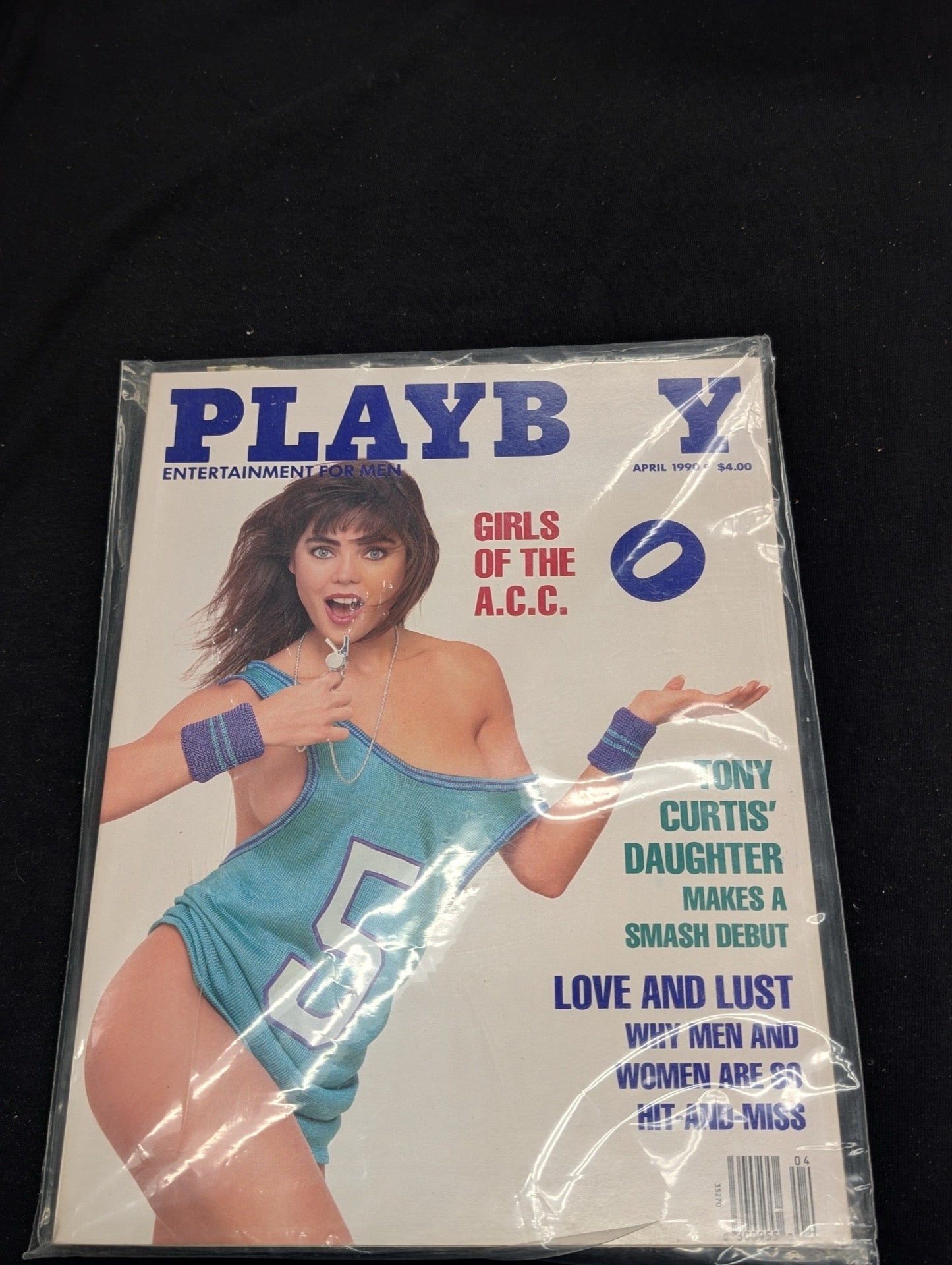 Playboy Magazine April 1990 Girls of the A.C.C. Allegra Curtis