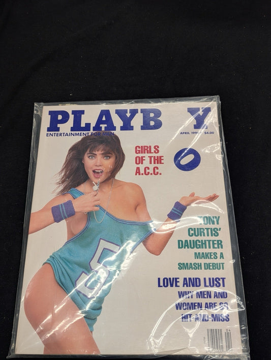 Playboy Magazine April 1990 Girls of the A.C.C. Allegra Curtis