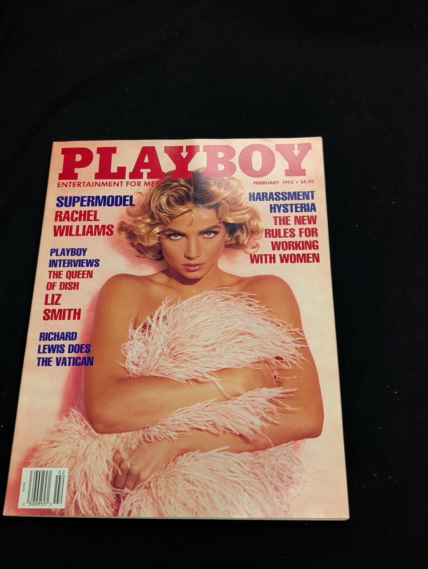 Playboy Magazine February 1992 Supermodel Rachel Williams Liz Smith Interview