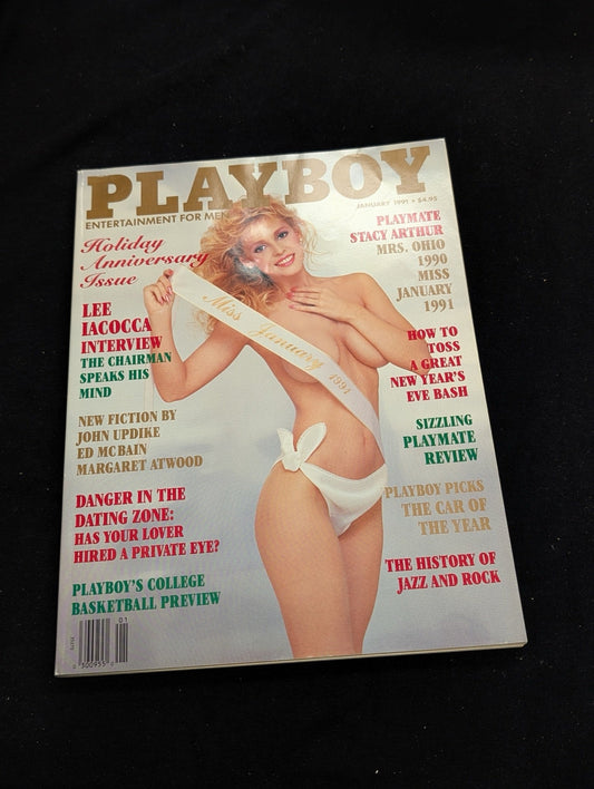 Playboy Magazine January 1991 Stacy Arthur Playmate of Month Lee Iacocca
