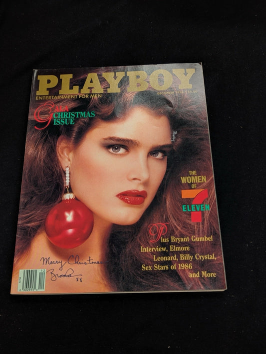 Playboy Magazine December 1986 Brooke Shields Cover Christmas Gala Issue
