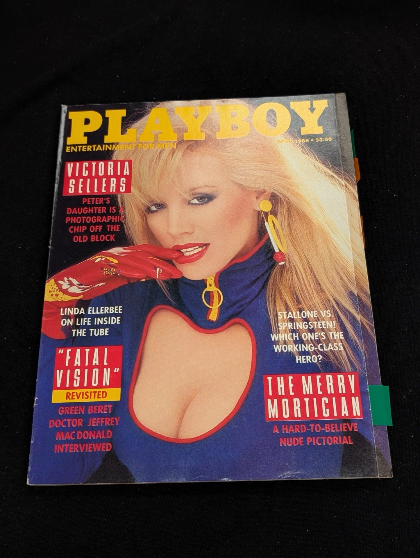 Playboy Magazine April 1986 Victoria Sellers Cover Springsteen vs Stallone