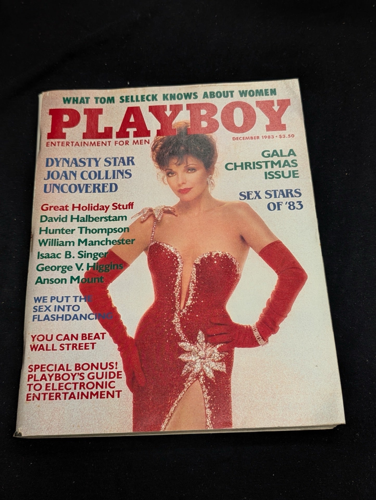 Playboy Magazine December 1983 Joan Collins Nude Tom Selleck Mention